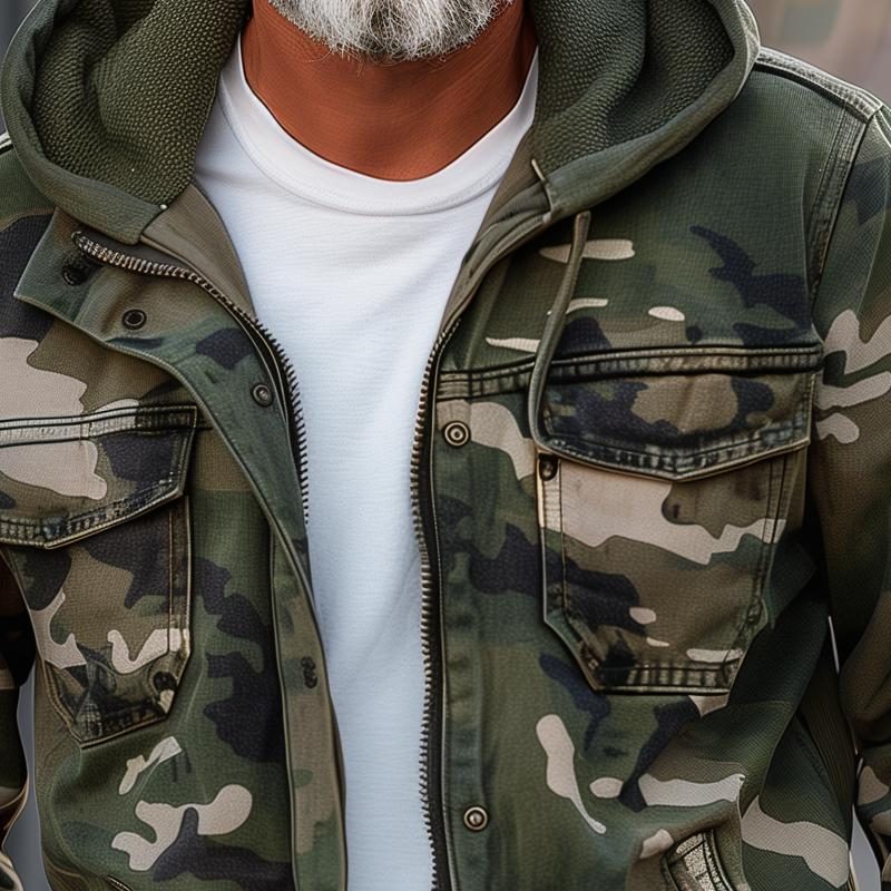 Leopold | Men's Zip-Up Hooded Cargo Jacket