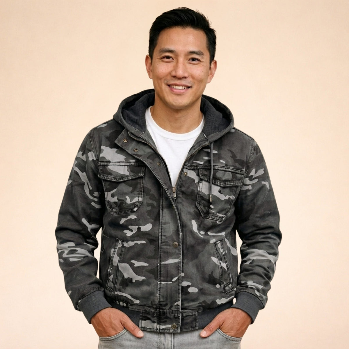 Leopold | Men's Zip-Up Hooded Cargo Jacket