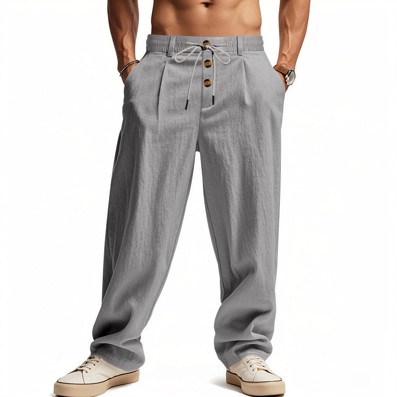 Levin | Men's Airy Linen Pants with Drawstring