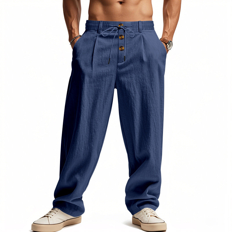Levin | Men's Airy Linen Pants with Drawstring