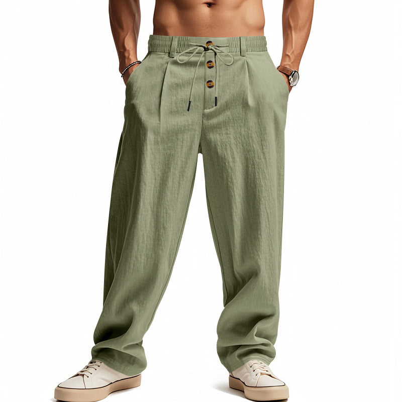 Levin | Men's Airy Linen Pants with Drawstring