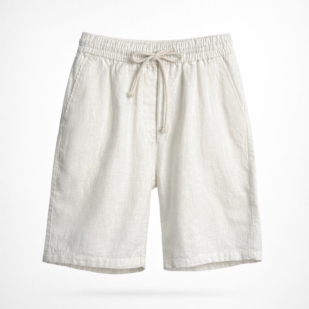 Linen Blend Drawstring Shorts Relaxed Fit for Men