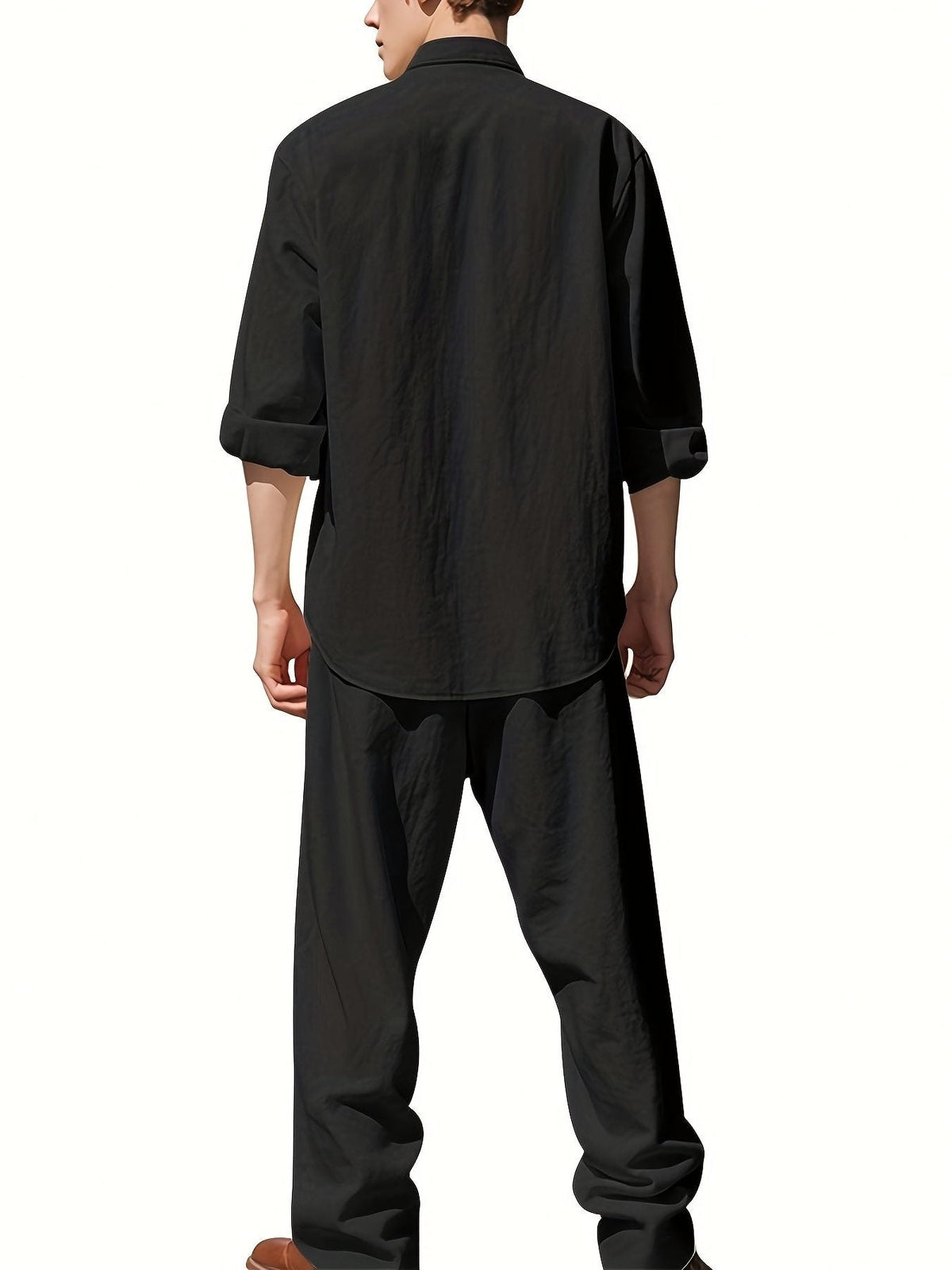 Linen Button-Down Set for Men
