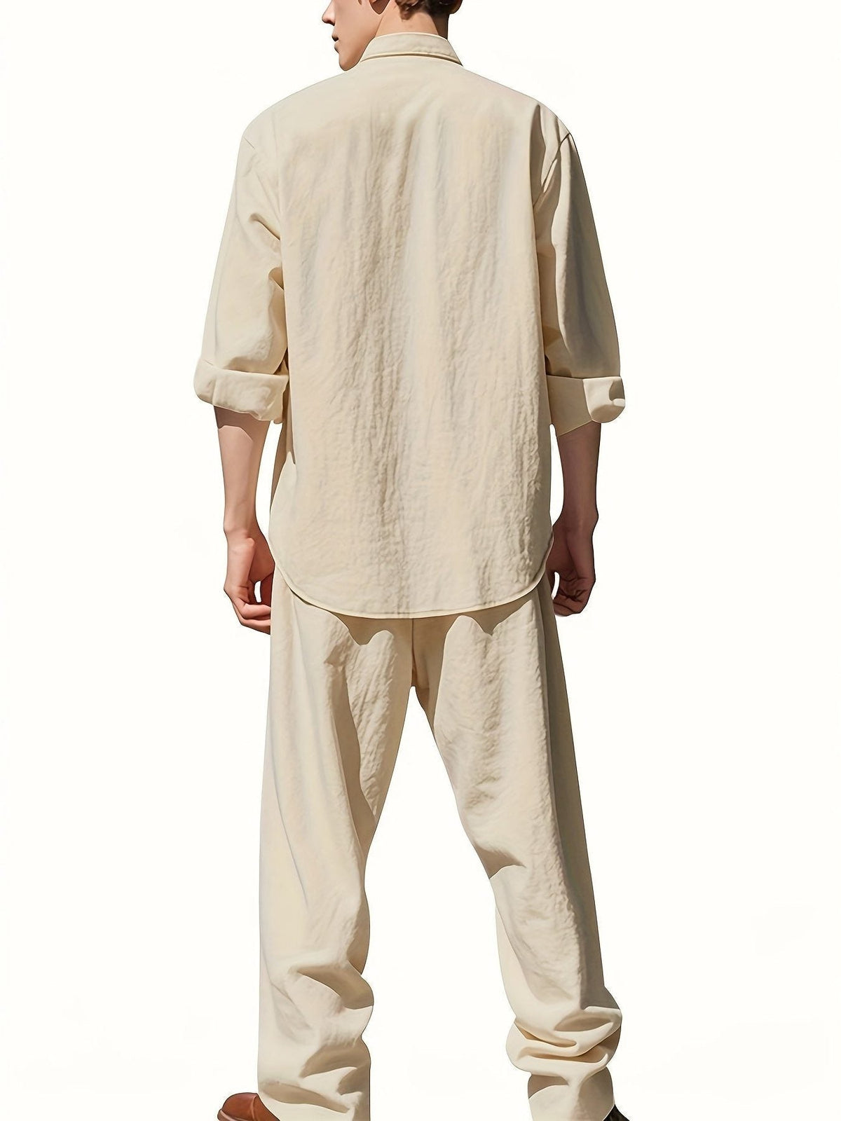 Linen Button-Down Set for Men