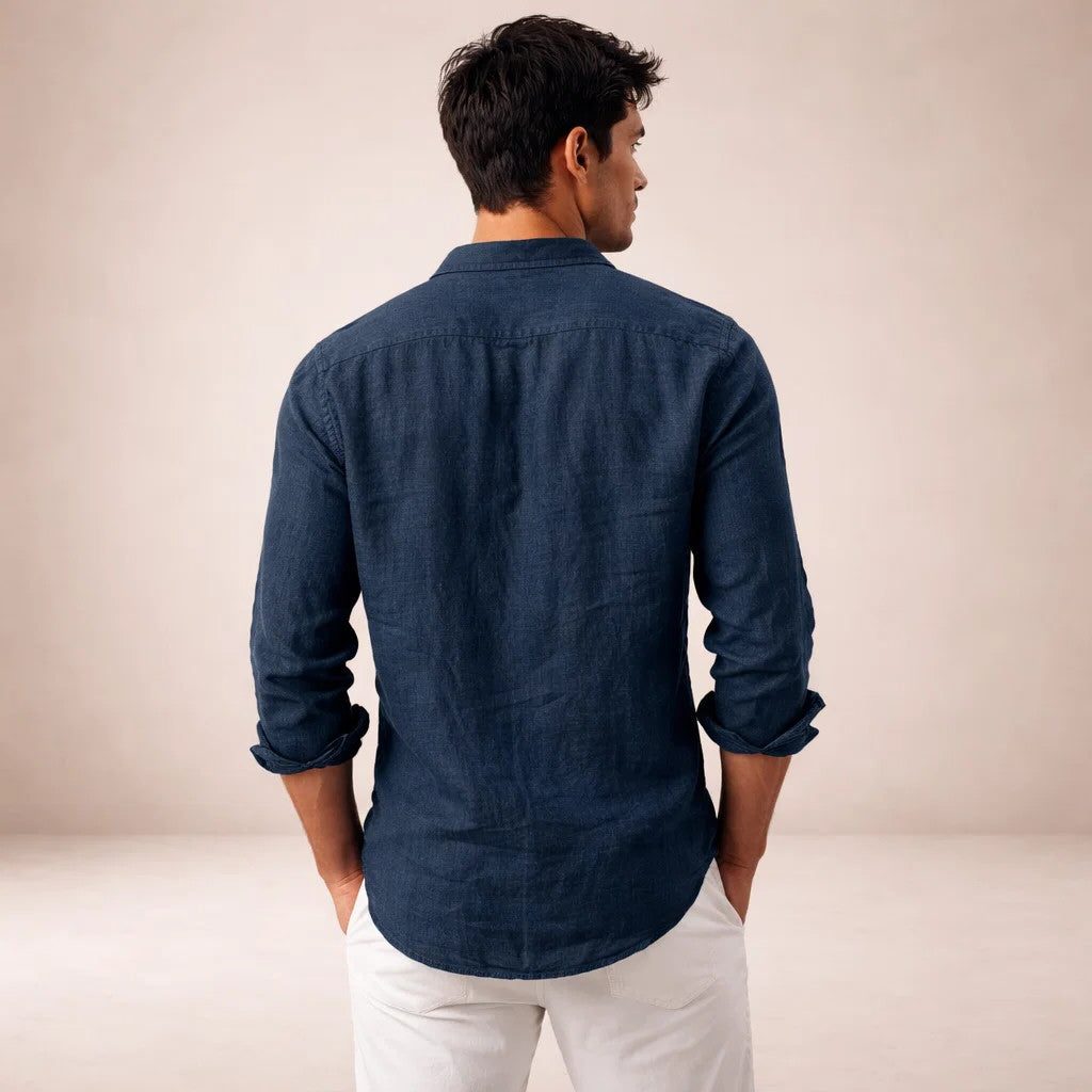 Linen Button-Down Shirt for Men