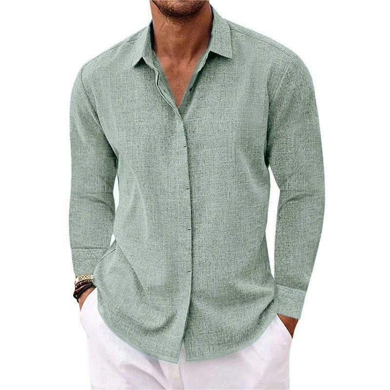 Linen Long Sleeve Shirt for Men