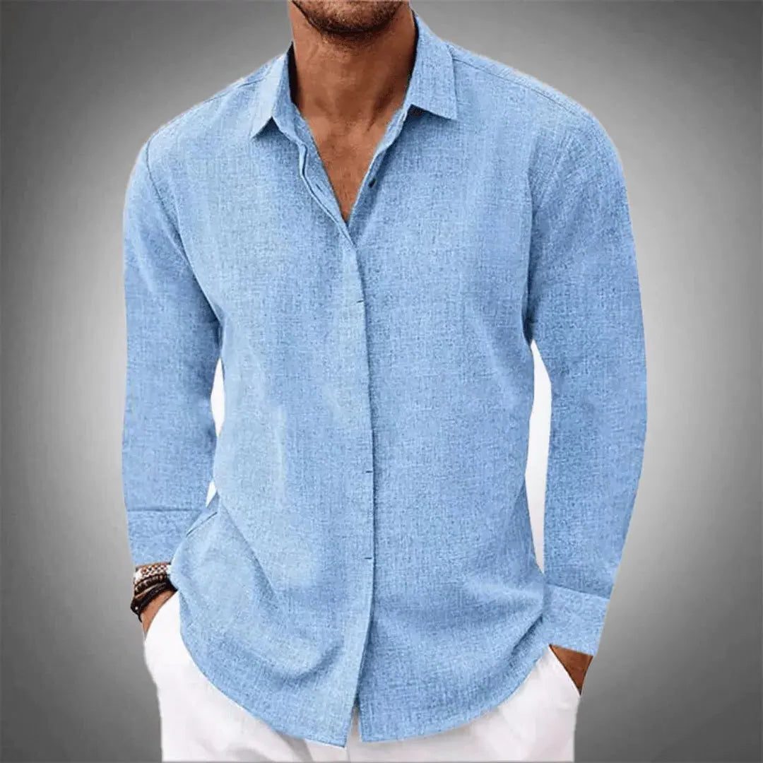 Linen Long Sleeve Shirt for Men