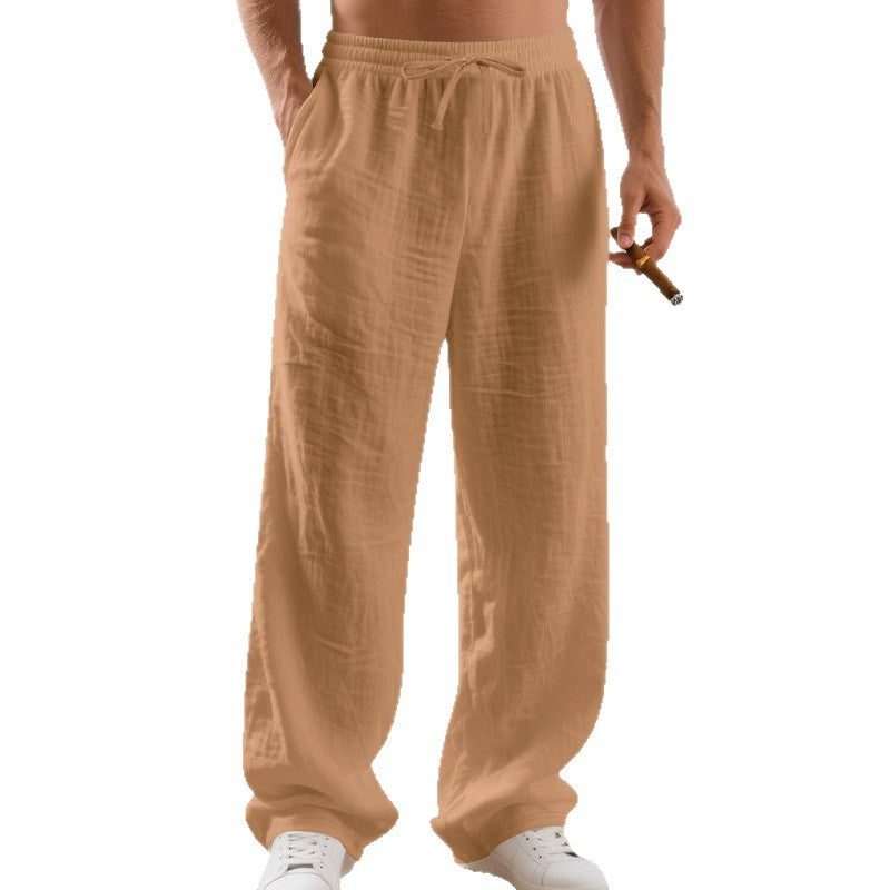 Linen Relaxed Fit Trousers for Men