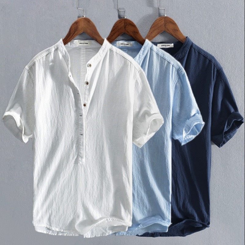 Linen Short Sleeve Shirt for Men
