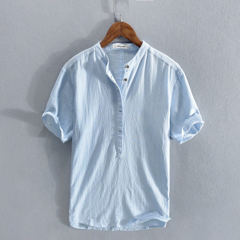 Linen Short Sleeve Shirt for Men