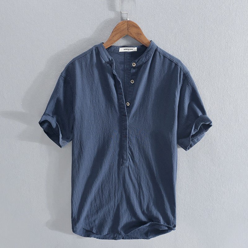Linen Short Sleeve Shirt for Men