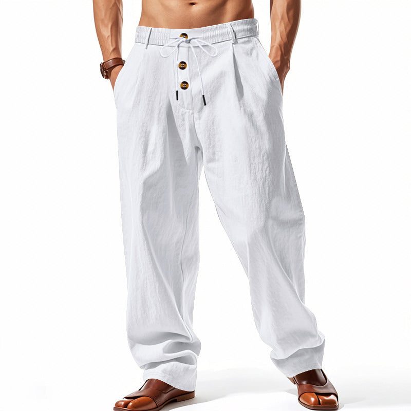Linen Straight Leg Pants for Men