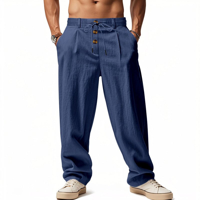 Linen Straight Leg Pants for Men
