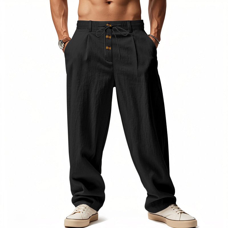 Linen Straight Leg Pants for Men
