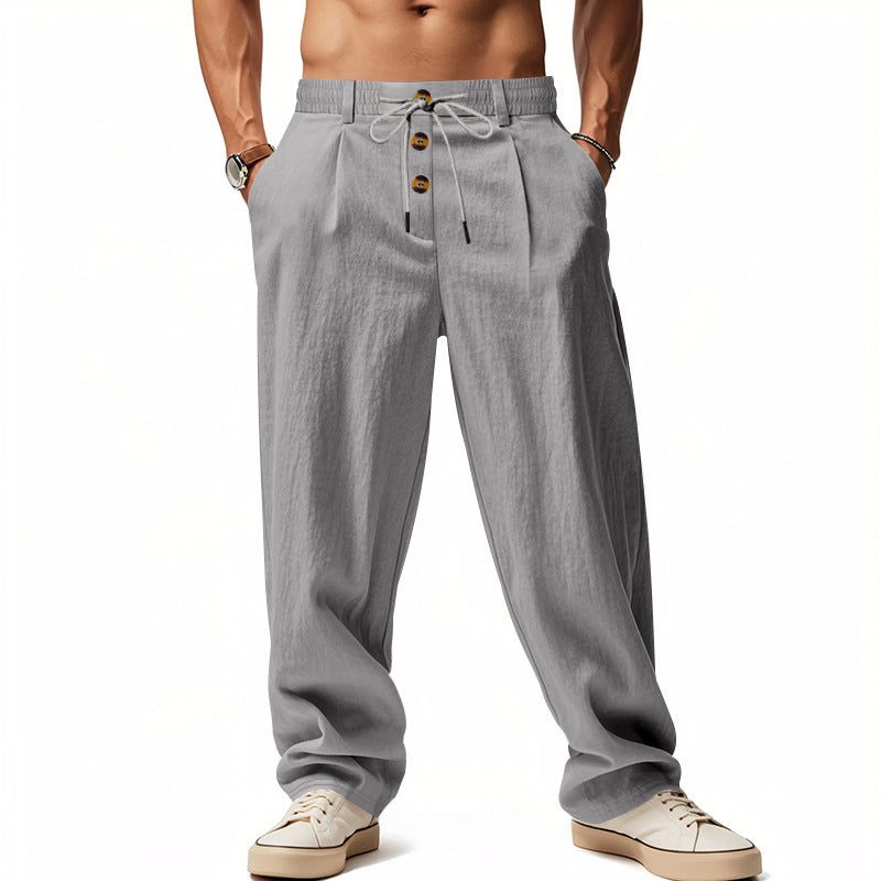 Linen Straight Leg Pants for Men