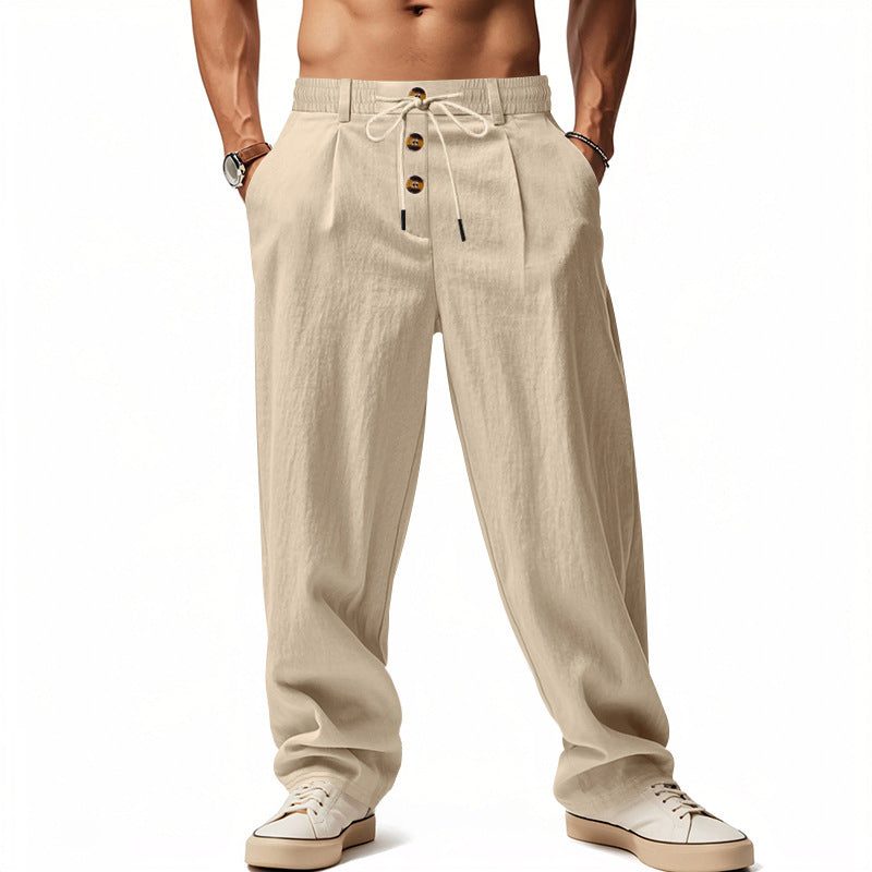 Linen Straight Leg Pants for Men