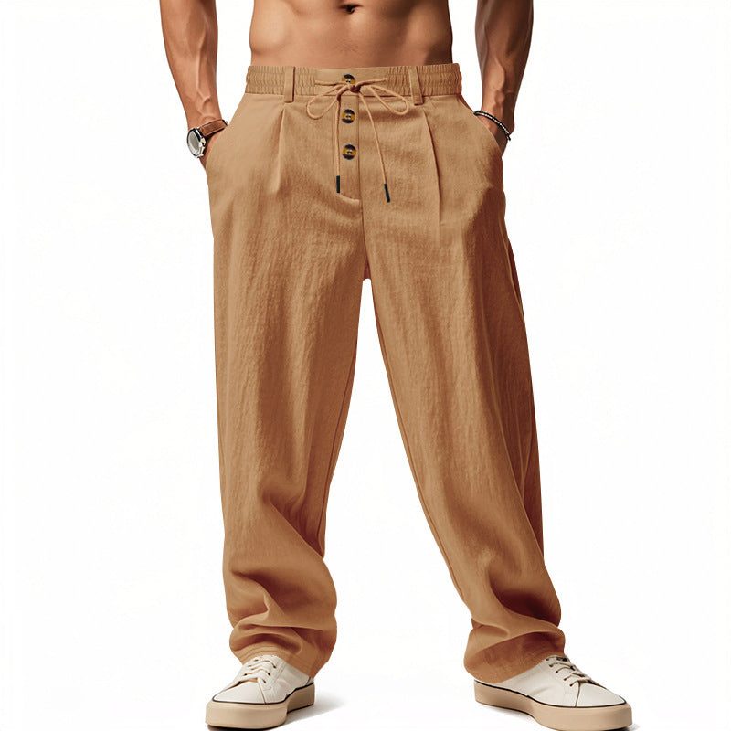 Linen Straight Leg Pants for Men