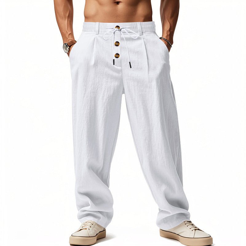 Linen Straight Leg Pants for Men