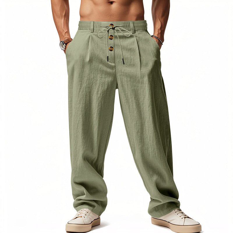 Linen Straight Leg Pants for Men
