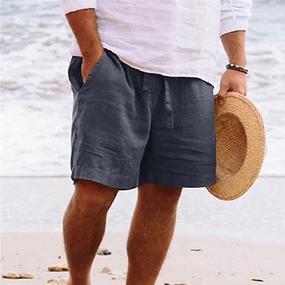 Linen Straight Leg Shorts for Men