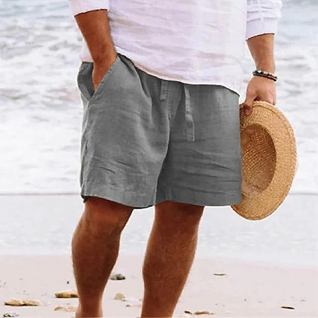 Linen Straight Leg Shorts for Men