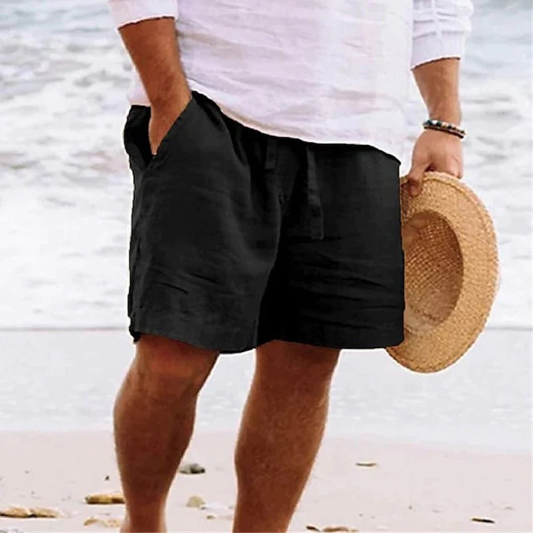Linen Straight Leg Shorts for Men