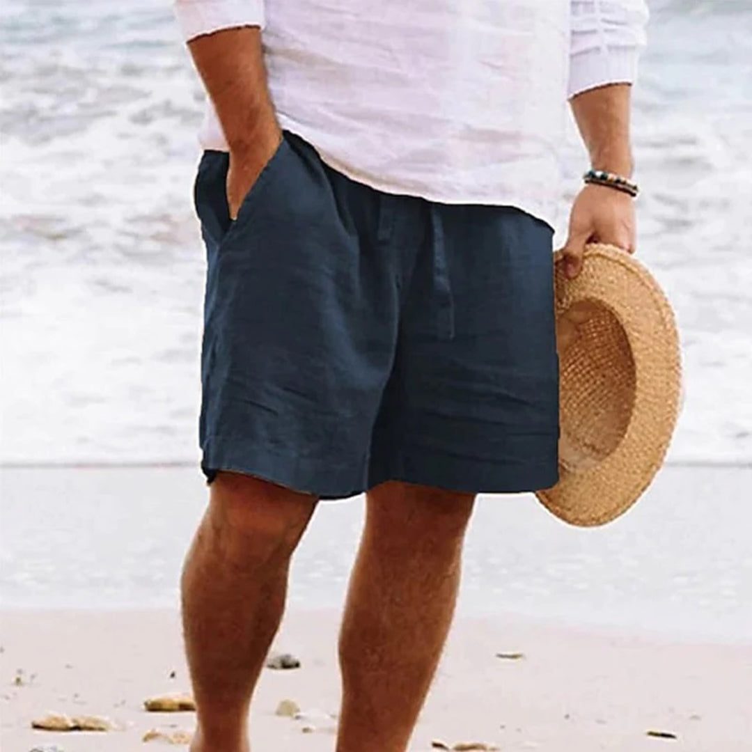 Linen Straight Leg Shorts for Men