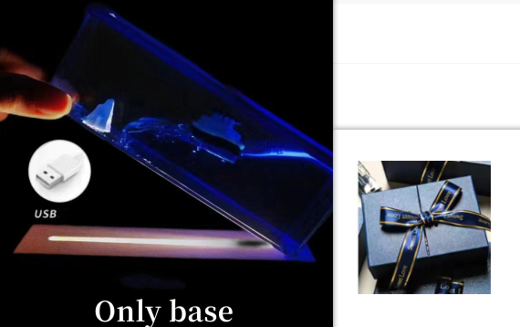 Unsinkable Ship Fluid Drift Bottle with LED Light Base