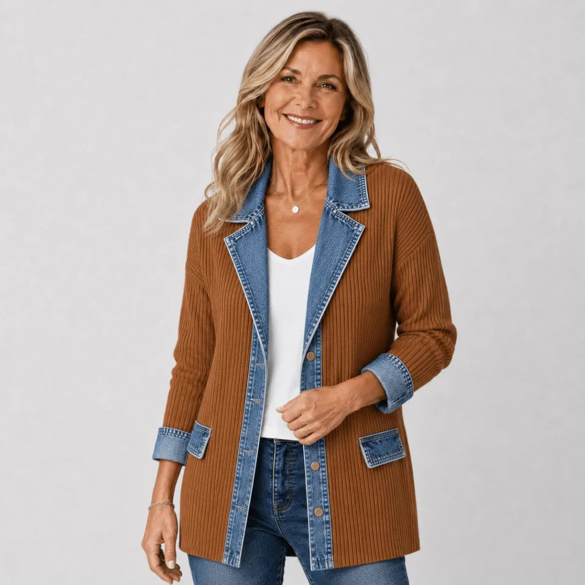 Women’s Longline Contrast Trim Blazer