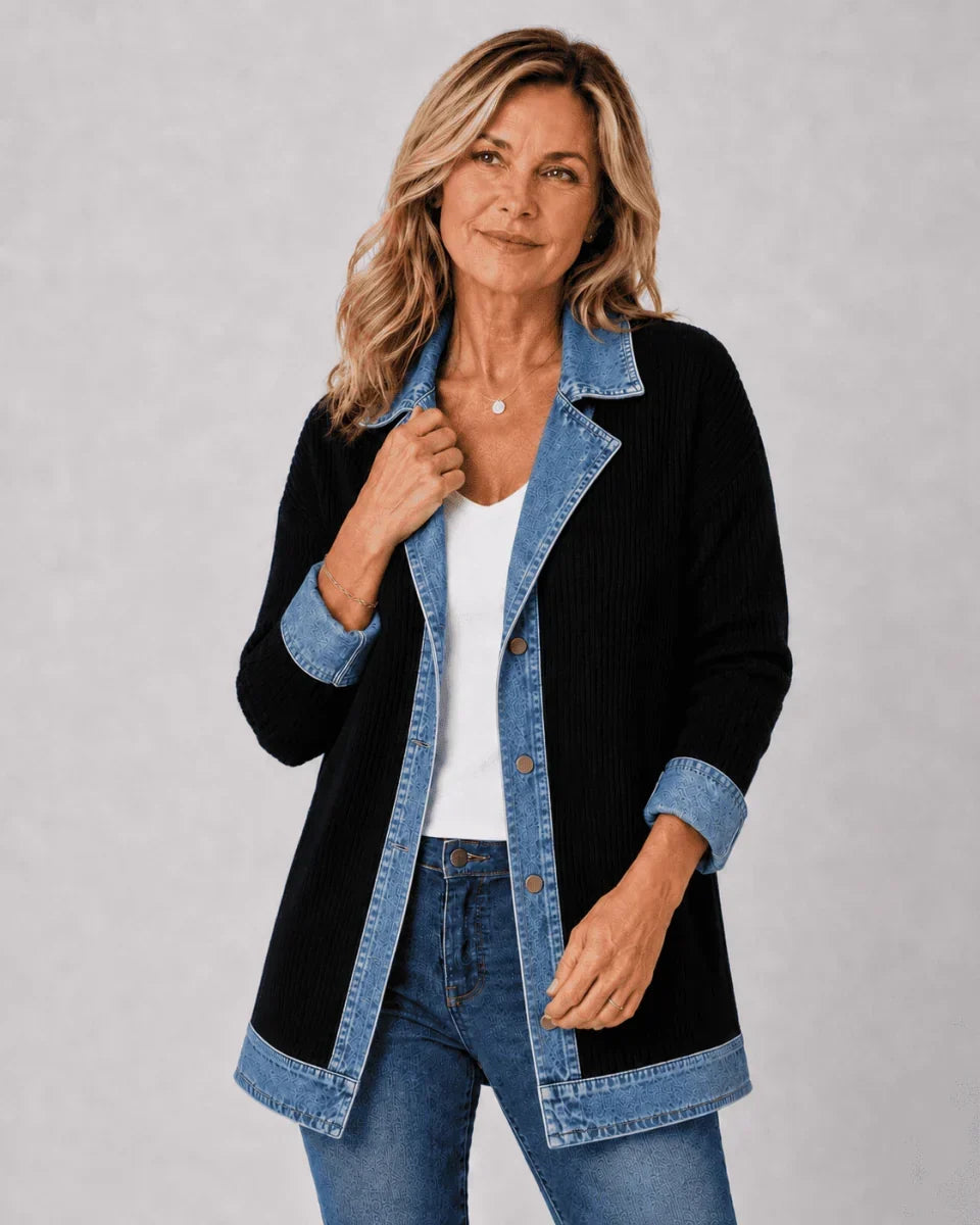 Women’s Longline Contrast Trim Blazer