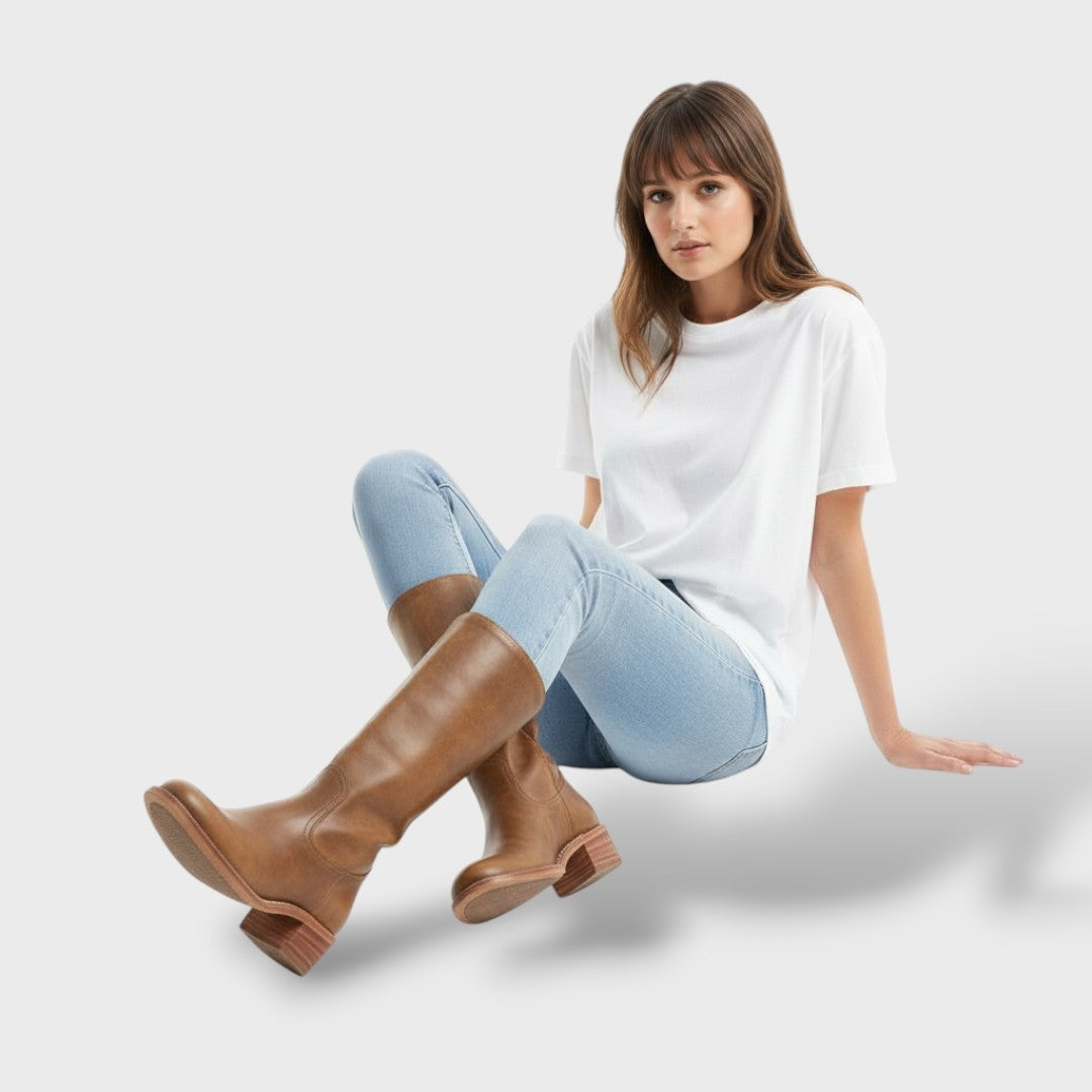 Gabriella | Women's Leather Cowboy Boots Knee High Western