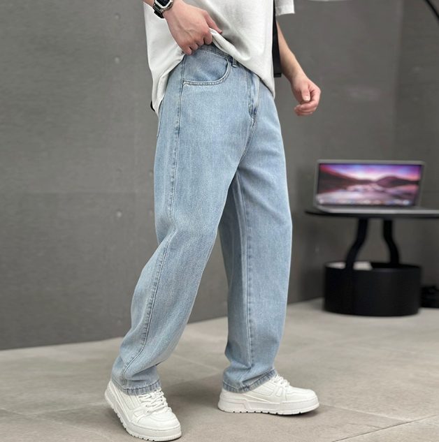 Loose Fit Straight Leg Jeans for Men