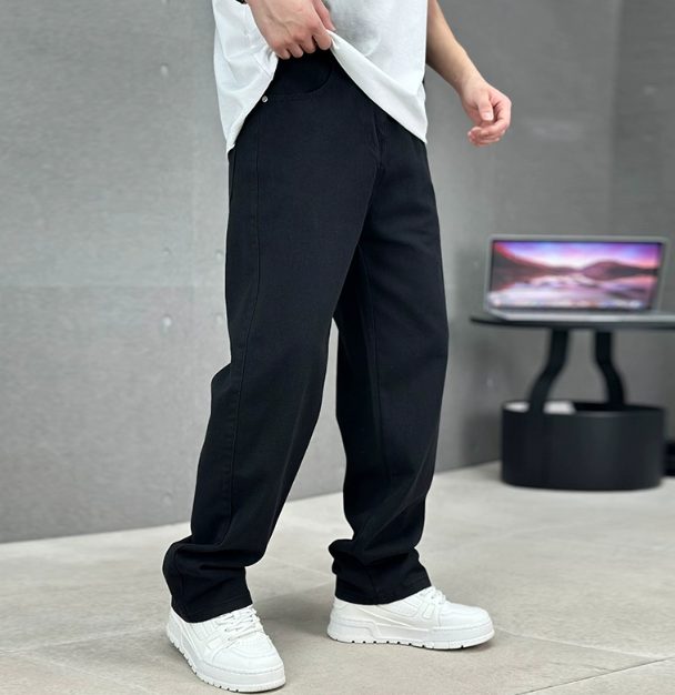 Loose Fit Straight Leg Jeans for Men