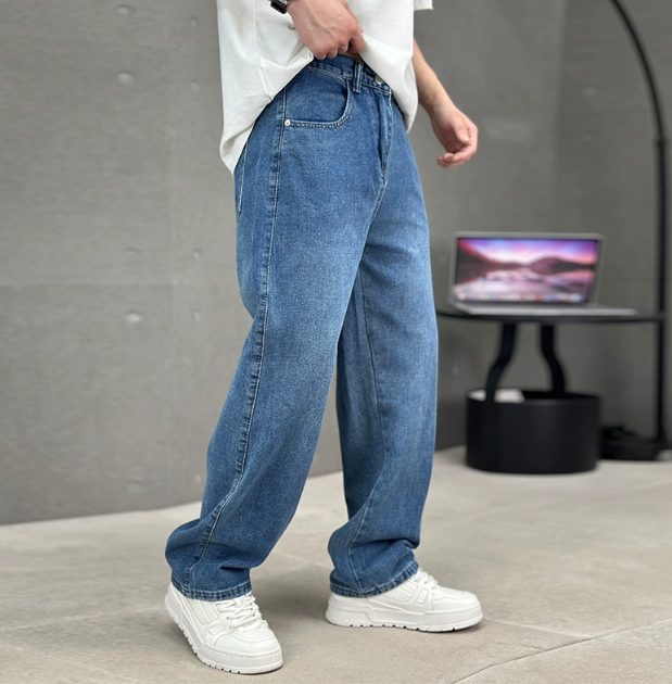 Loose Fit Straight Leg Jeans for Men