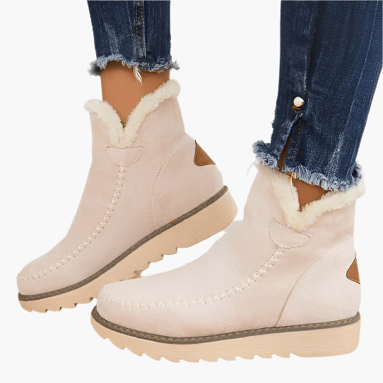 Amy | Women's Suede Winter Boots Flat Warm Lined
