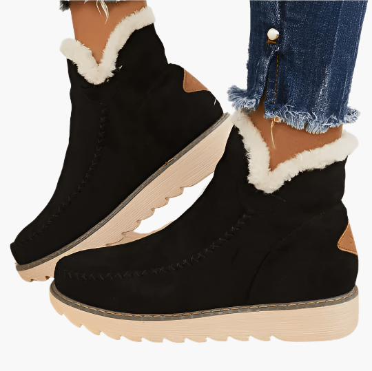 Amy | Women's Suede Winter Boots Flat Warm Lined