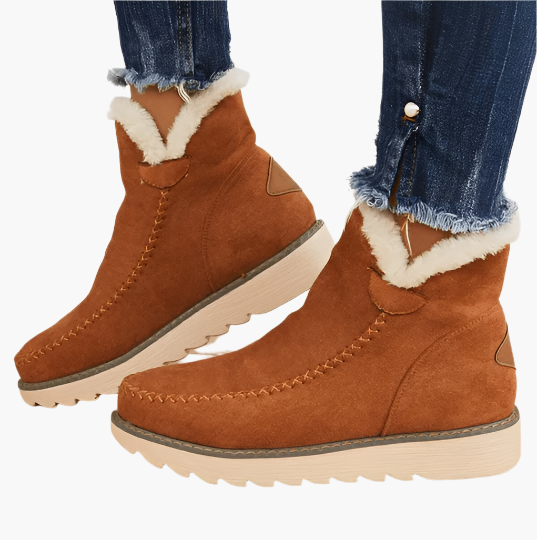 Amy | Women's Suede Winter Boots Flat Warm Lined