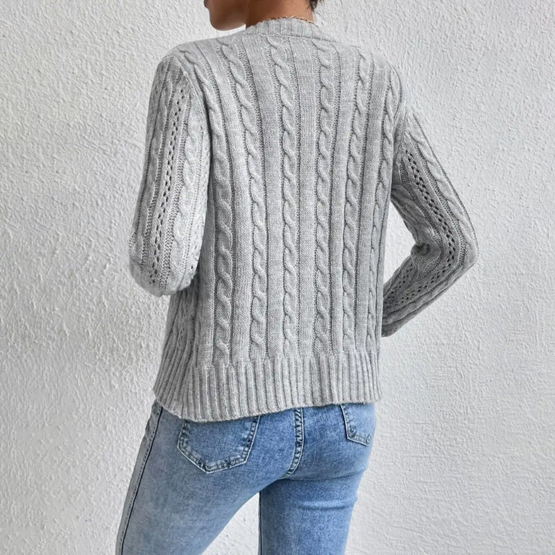 Caroline | Women's Cardigan Sweater Long Sleeve Button Up Knit