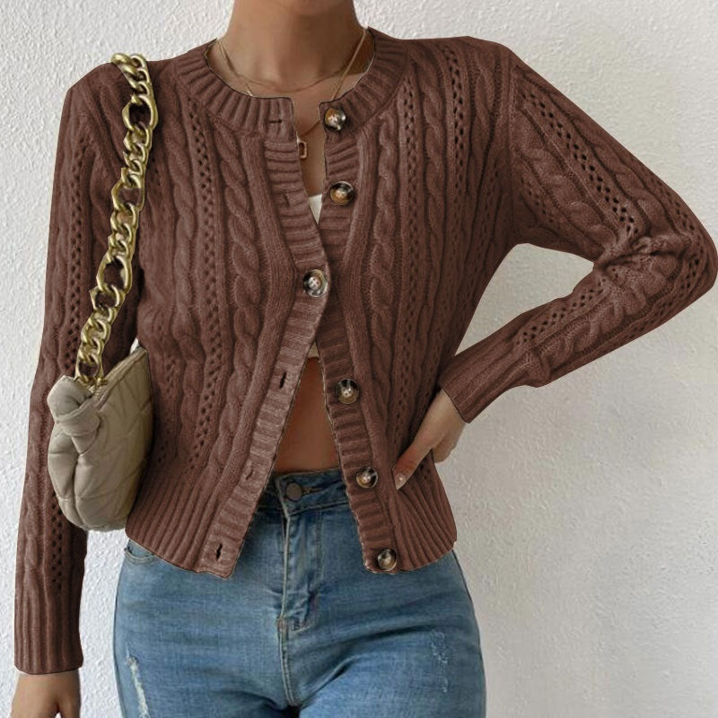 Caroline | Women's Cardigan Sweater Long Sleeve Button Up Knit