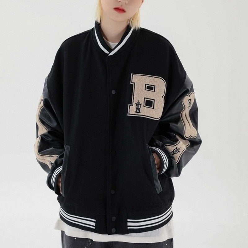Ariana | Women's Cropped Varsity Jacket Embroidered