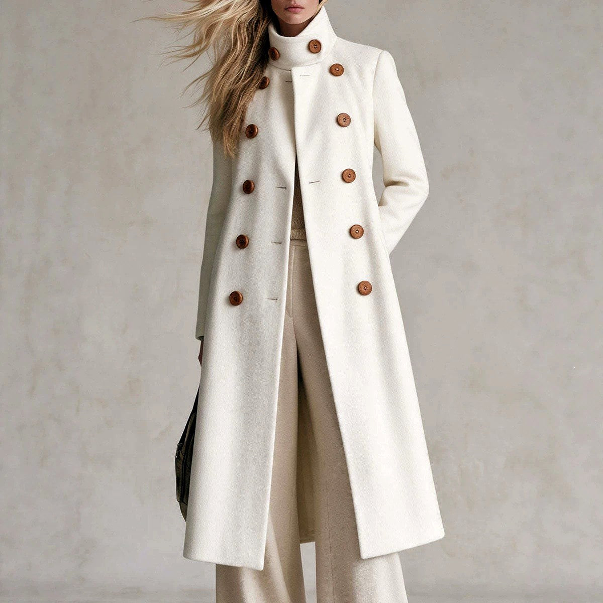 Lorenza - Women's Wool Double-Breasted Coat