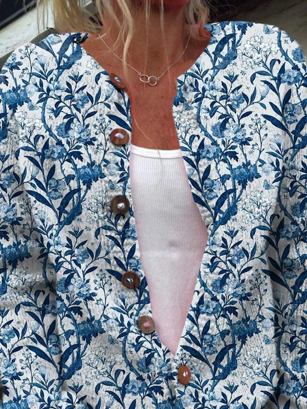 Clemmie | Floral Button-Front Cardigan