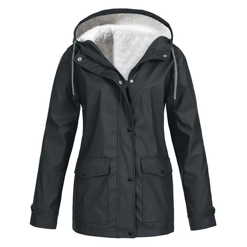 Mackenzie | Women's Lined Rain Jacket Waterproof Adjustable Hood