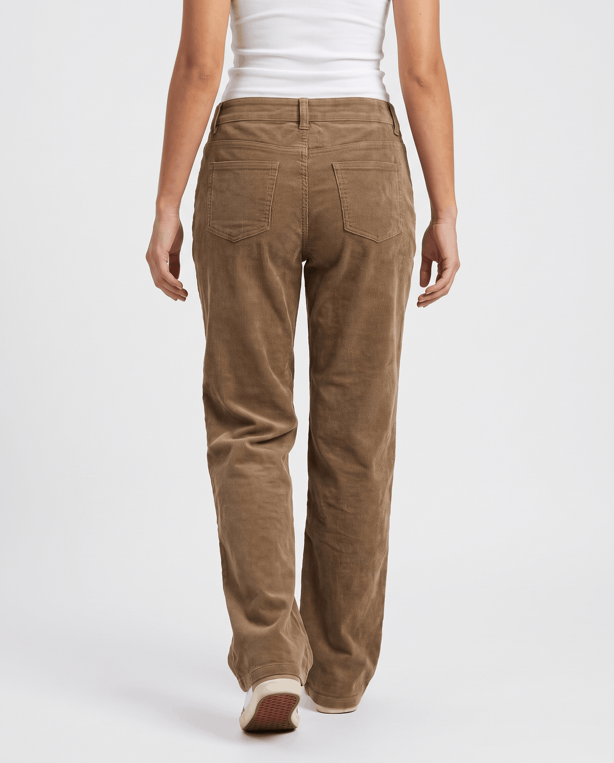 Low-Rise Corduroy Flare Pants – Front Patch Pockets, Zip Fly & Full Length | Hazel
