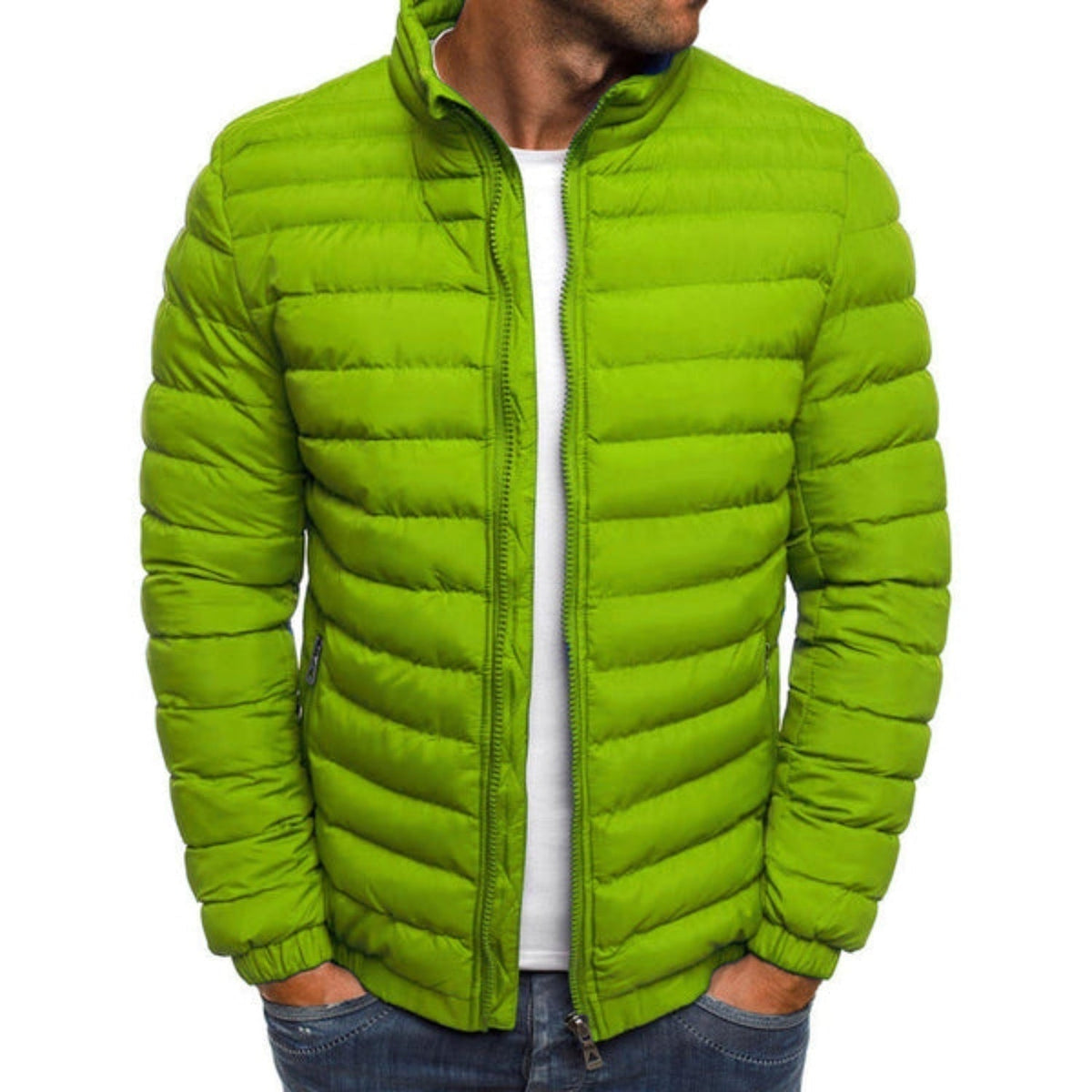 Graham | Men's Quilted Winter Jacket Stand Collar Zip Up
