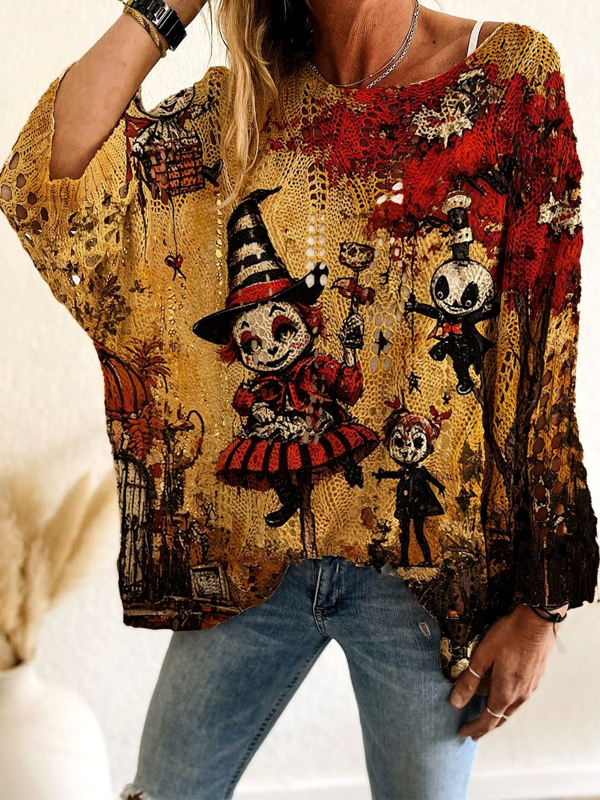 Lucille - Women's Crochet Halloween Sweater