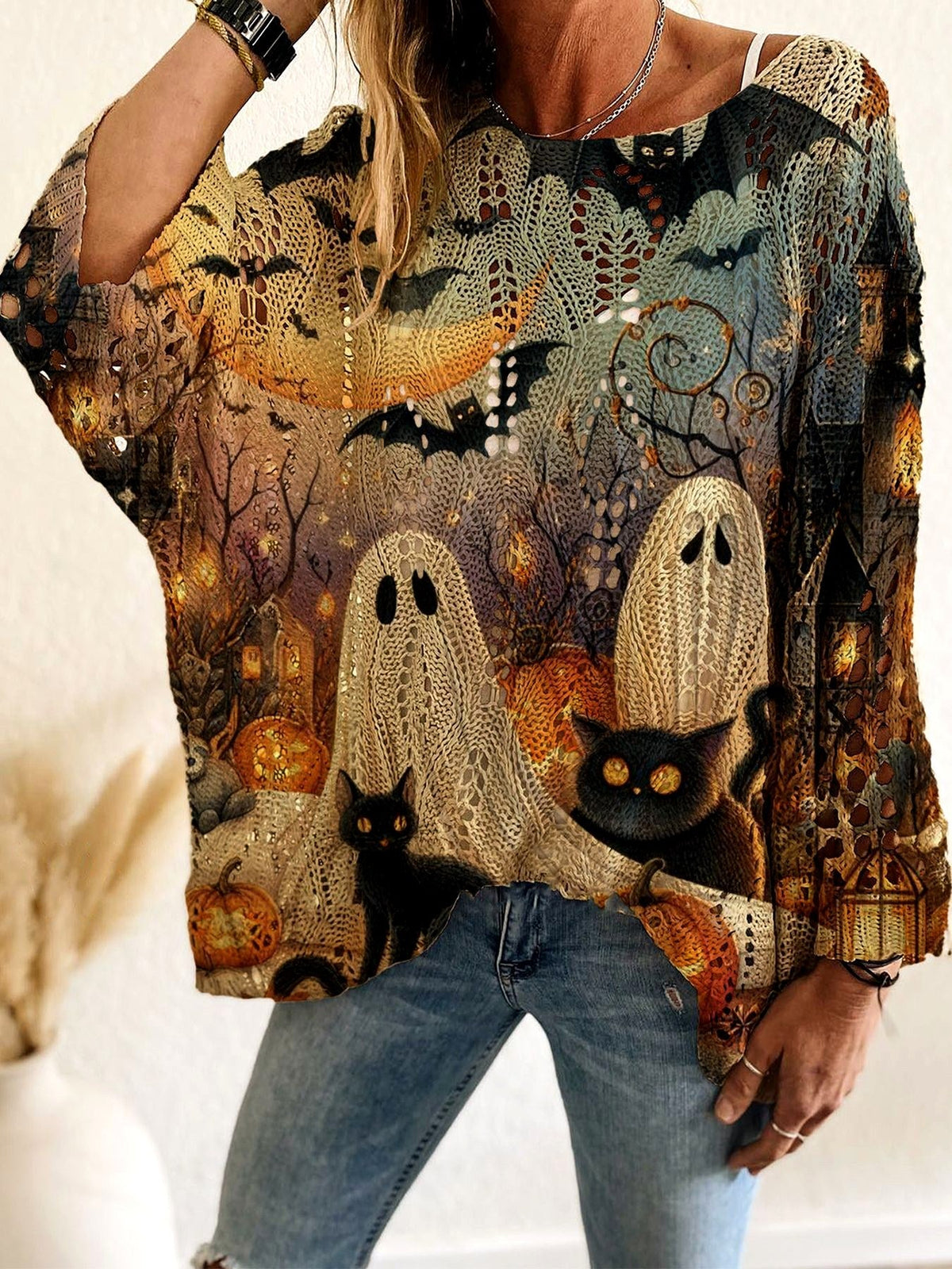 Lucille - Women's Crochet Halloween Sweater