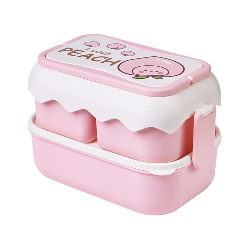 Lunch Box | Avocado-Themed Multi-Compartment & Dishwasher-Safe