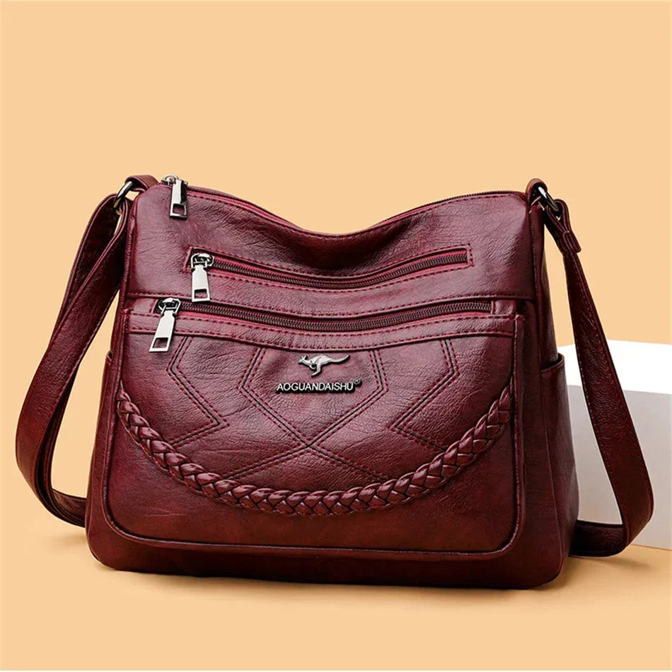Women’s Multi-Pocket Crossbody Bag with Adjustable Strap