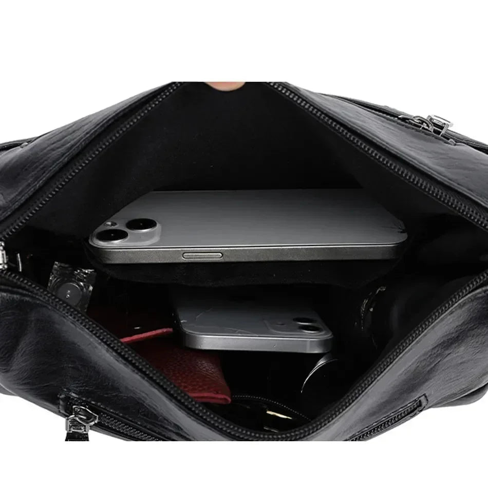 Women’s Multi-Pocket Crossbody Bag with Adjustable Strap